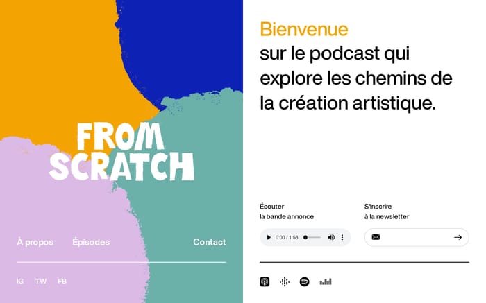 From Scratch website preview