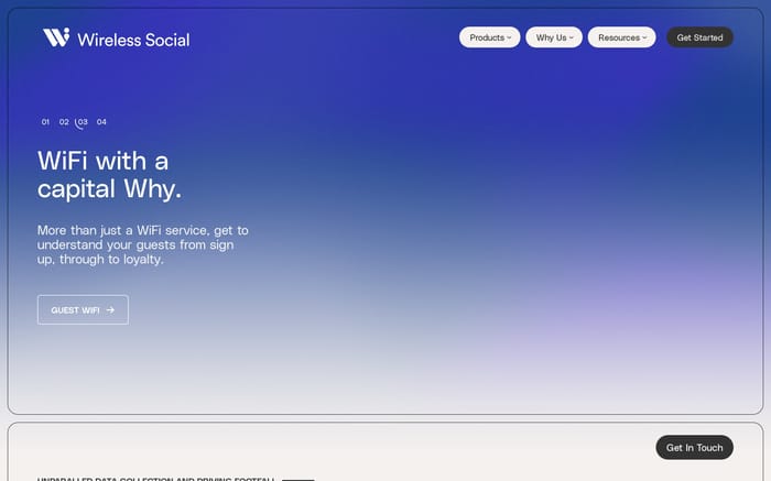 Wireless Social website preview