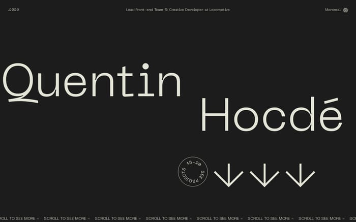 Quentin Hocdé website preview