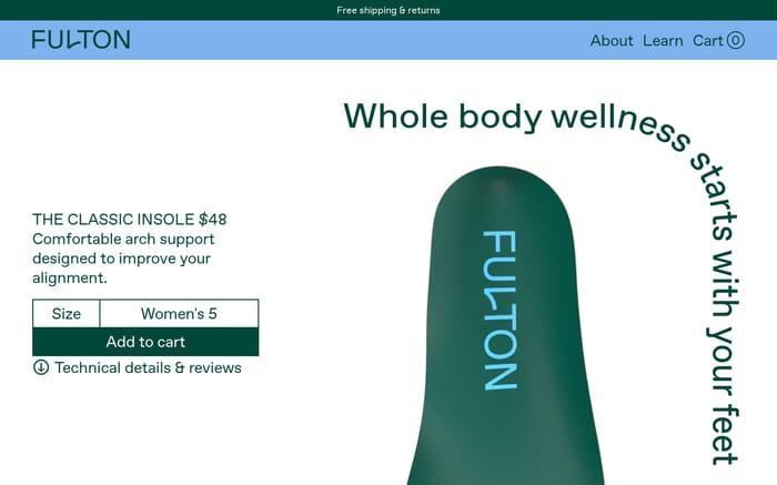 Fulton insoles website preview
