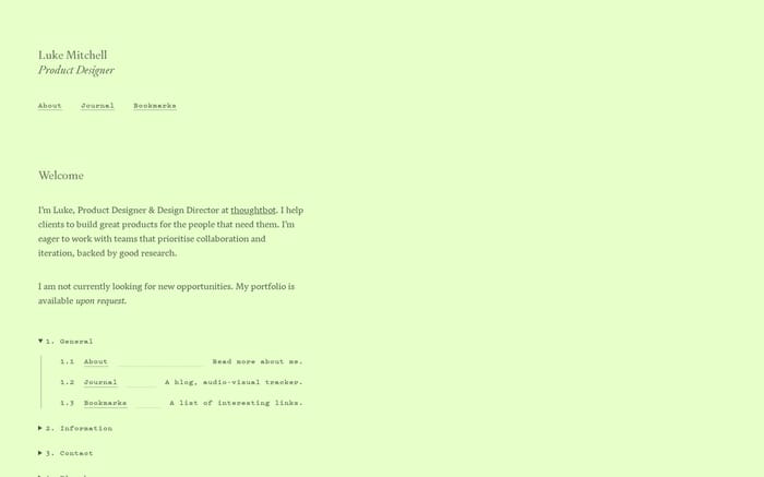 Luke Mitchell website preview