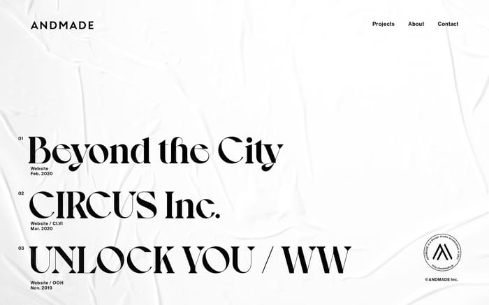 ANDMADE Inc. / アンドメイド website preview