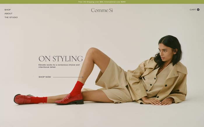 Comme Si website preview