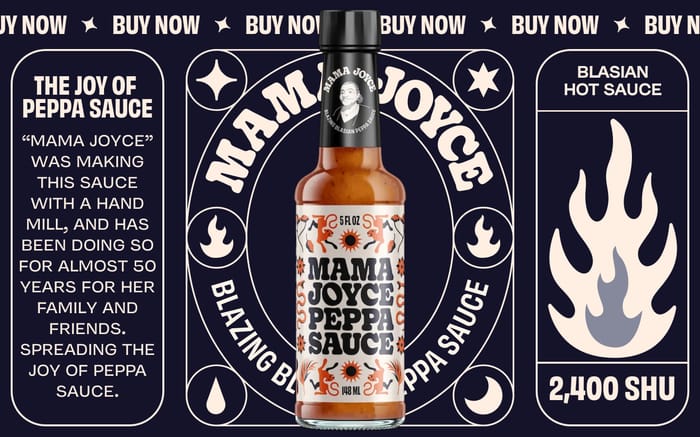 Mama Joyce Peppa Sauce website preview