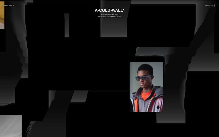 A cold wall website preview