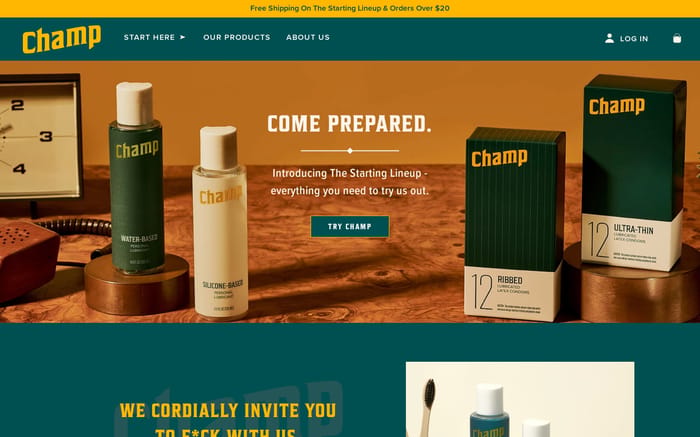 Champ website preview