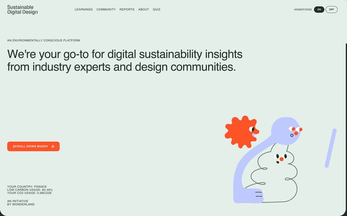 Sustainable digital design website preview