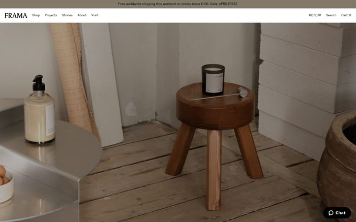 Frama website preview