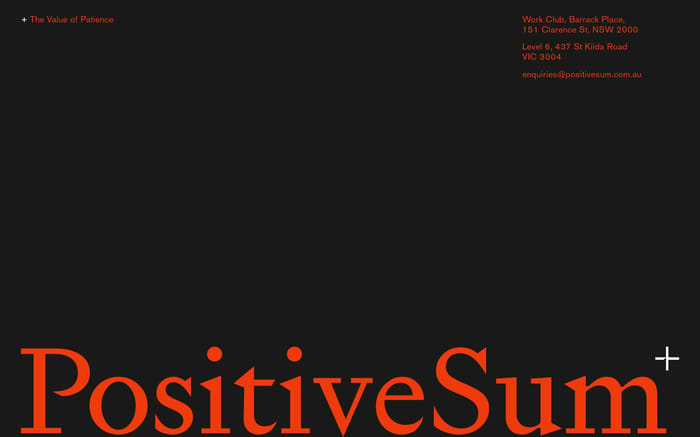 Positive Sum website preview