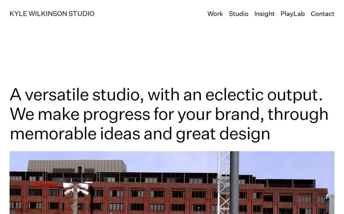 Kyle Wilkinson studio website preview