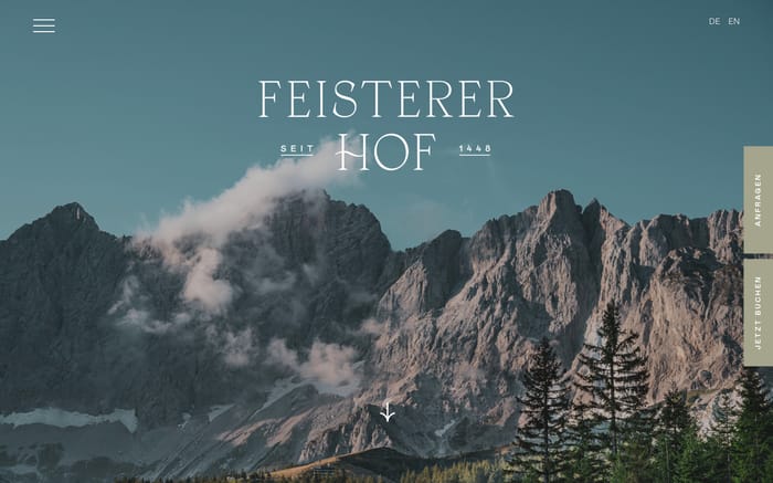 Feistererhof Hotel website preview