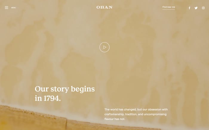 Oban website preview