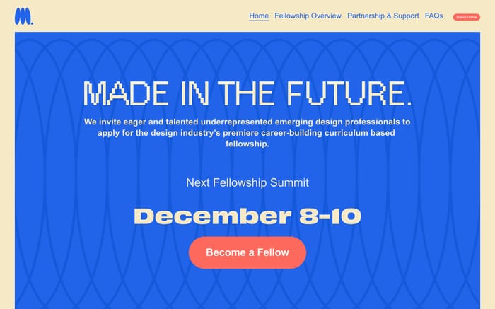 Made In The Future website preview