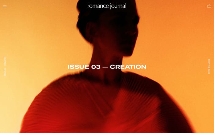 Romance Journal website preview