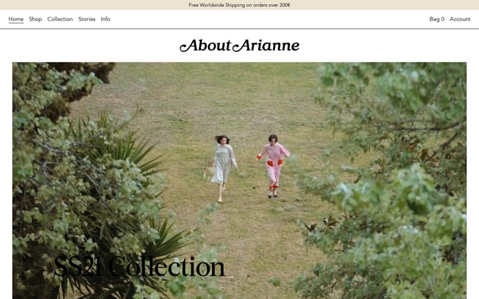 About Arianne website preview