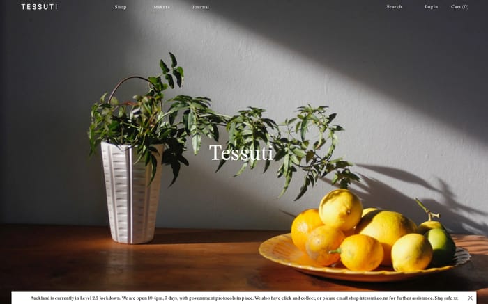 Tessuti website preview