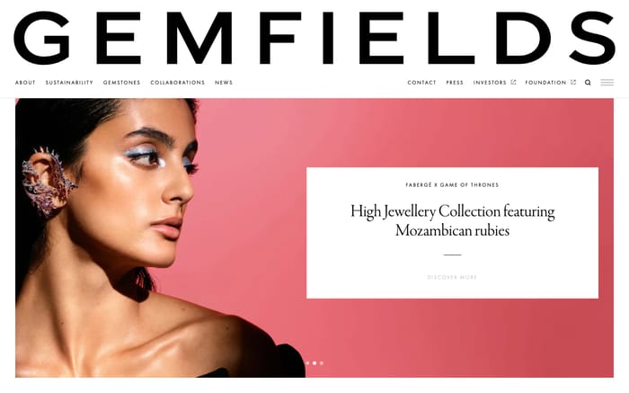 Gemfields website preview