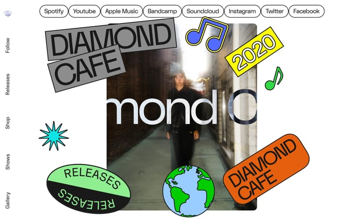 Diamond Cafe website preview
