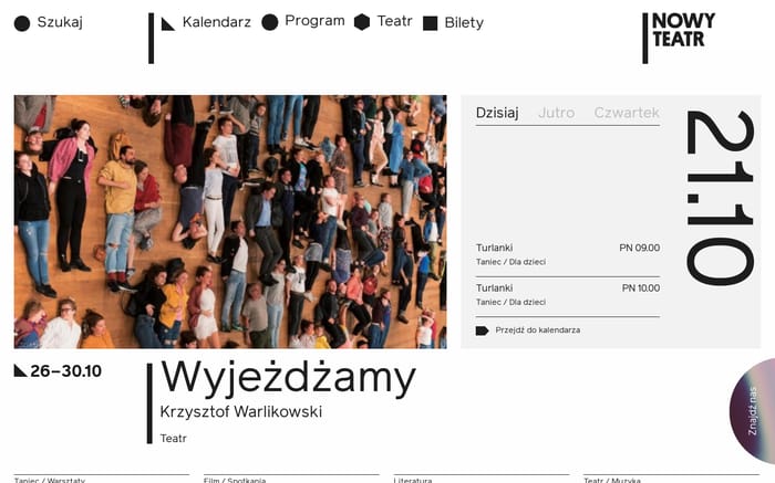 Nowy Teatr website preview