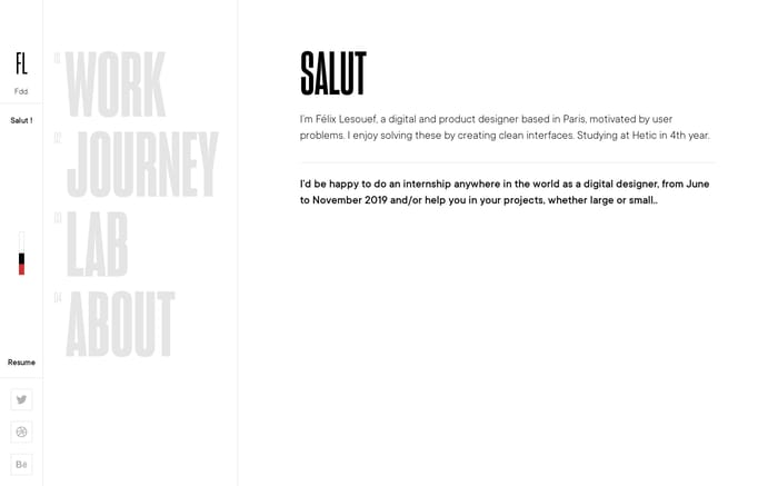 Félix Lesouef website preview