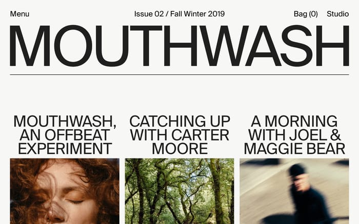 Mouthwash website preview