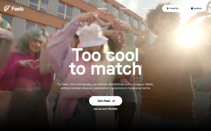 Feels website preview