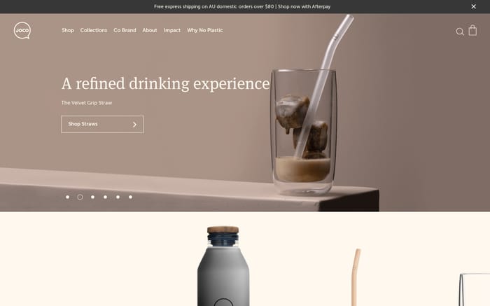 Joco-cups website preview