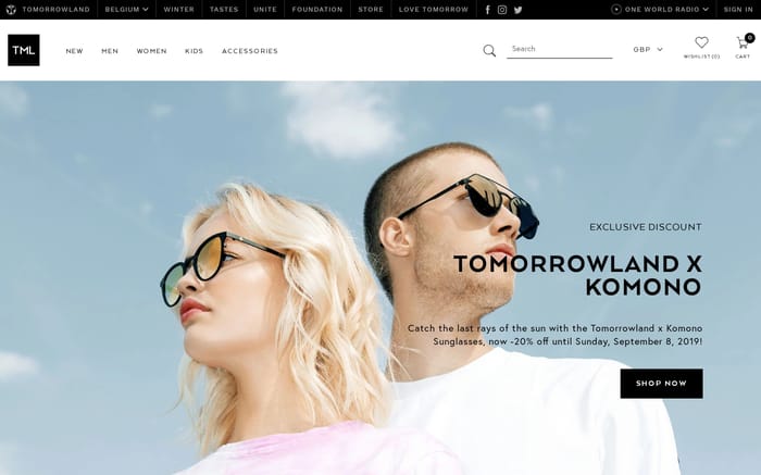 TML by Tomorrowland - Official Tomorrowland Fashion & Merchandise – TML Webstore website preview