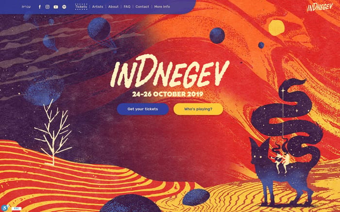 InDnegev festival 2019 website preview