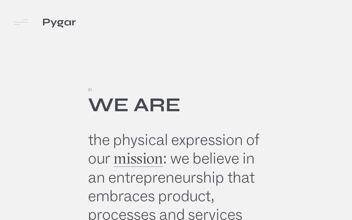 Pygar website preview