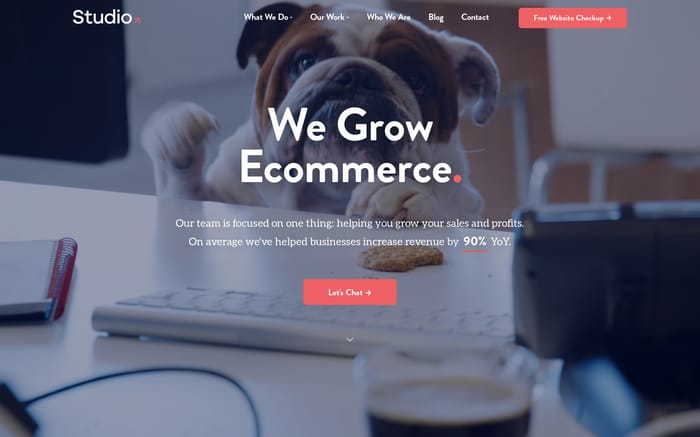 Ecommerce Online Digital Marketing & Design Services Agency website preview