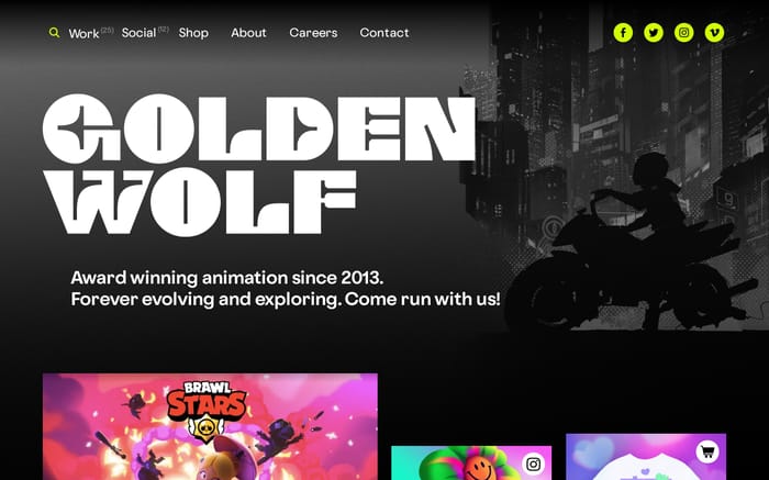 Golden Wolf website preview