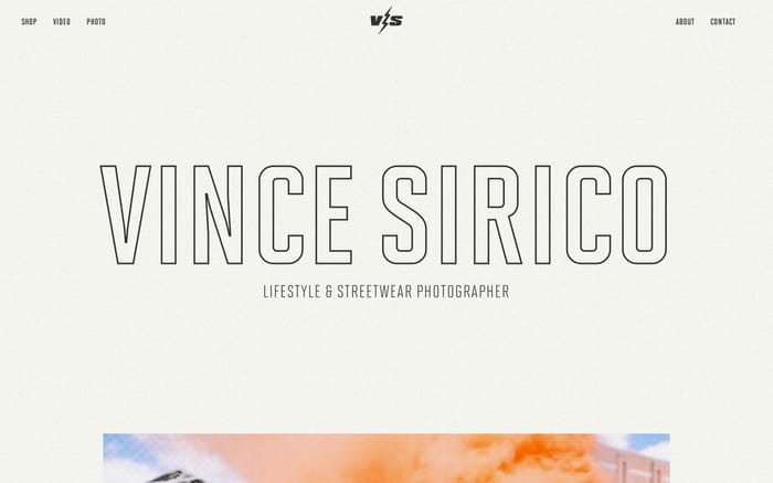 Vince Sirico Portfolio website preview