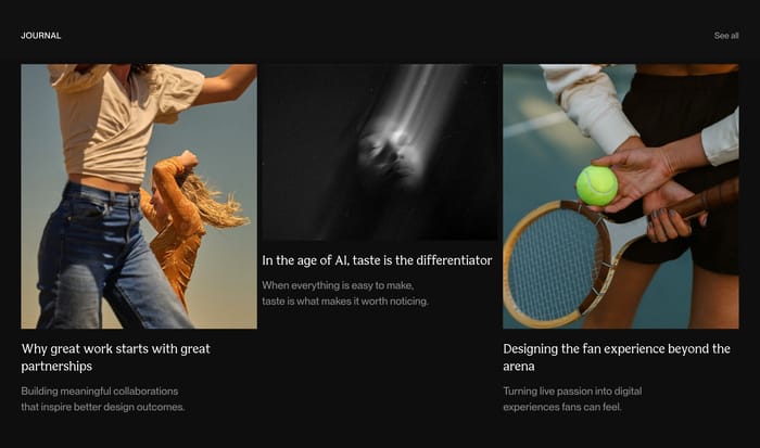 Our Lifes Work section preview