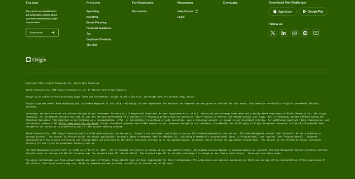 Footer preview