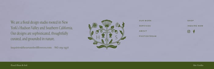 Heart & Soil Flowers section preview