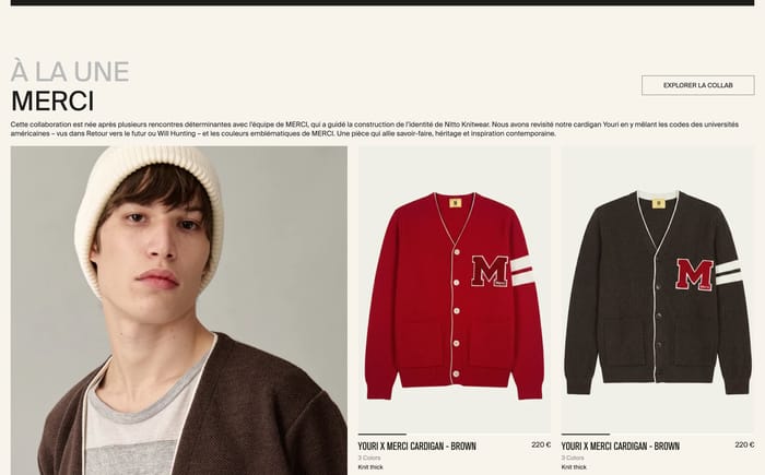 Nitto Knitwear section preview