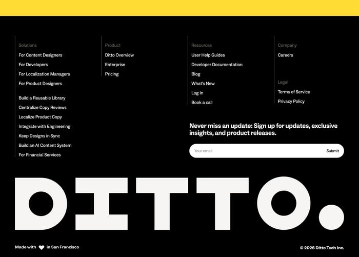 Footer preview