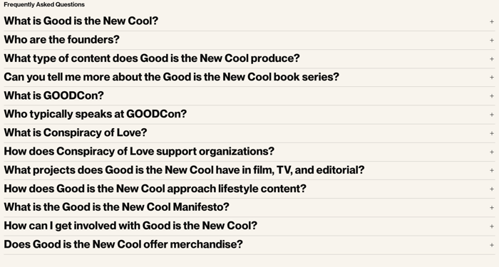 FAQ preview