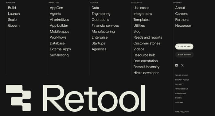 Retool section preview