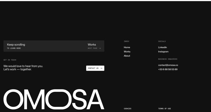 Footer Section preview