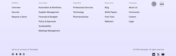 Footer preview