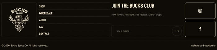 Footer preview