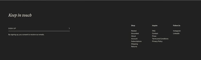 Footer preview