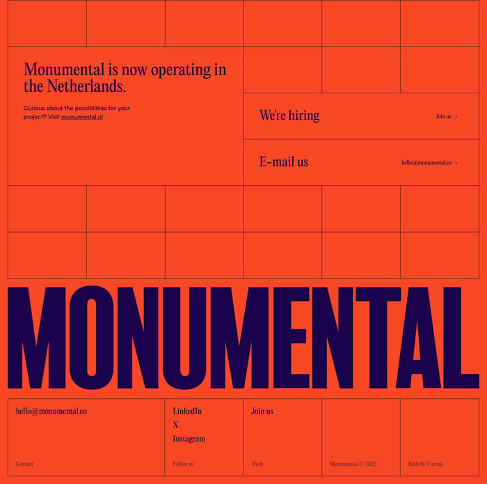 Monumental section preview