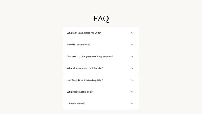 FAQ preview