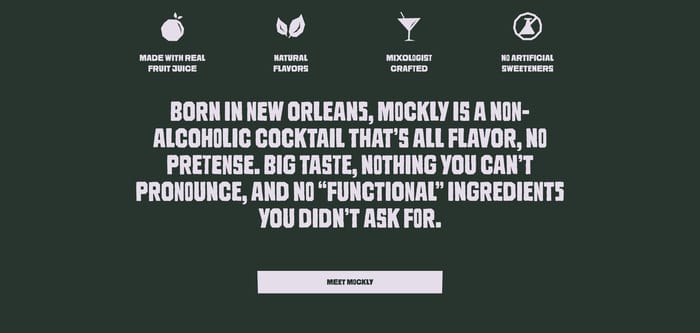Drink Mockly section preview
