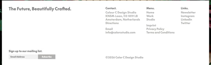 Color C Design Studio section preview