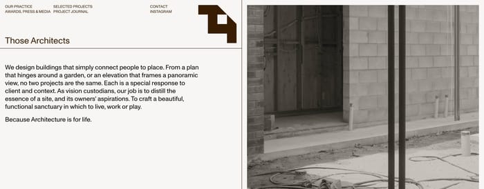 Those Architects section preview