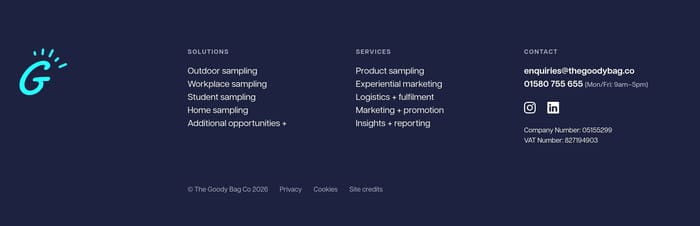 The Goody Bag Co section preview